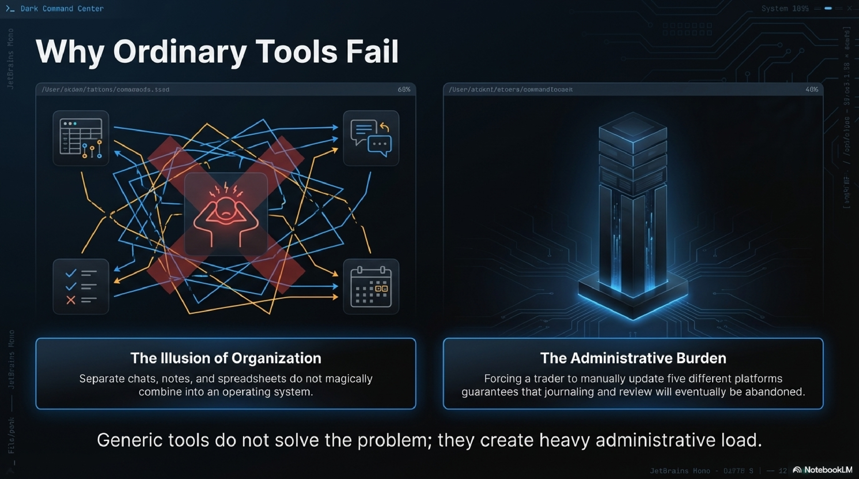 Why Ordinary Tools Fail — The Illusion of Organization and The Administrative Burden